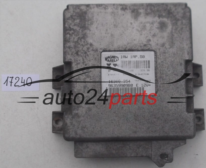 Μονάδα Ελέγχου Κινητήρα PEUGEOT 206 1.1 MAGNETI MARELLI IAW 1AP.80, IAW1AP80, 16300.354, 16300354, 9635990980 E
