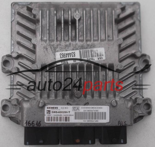CENTRALINA MOTORE PEUGEOT CITROEN 2.0 HDI, SIEMENS 5WS40029I-T, 5WS40029IT, 9655474580, 9655041480, SID 803