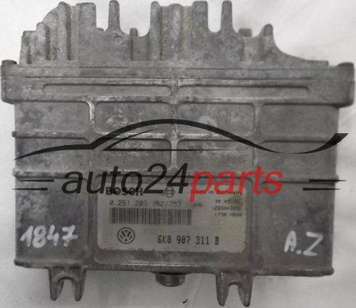 KOMPUTER STEROWNIK SILNIKA SEAT CORDOBA 1.6 6K0907311B, 6K0 907 311 B, BOSCH 0261203752/753, 0 261 203 752, 0 261 203 753