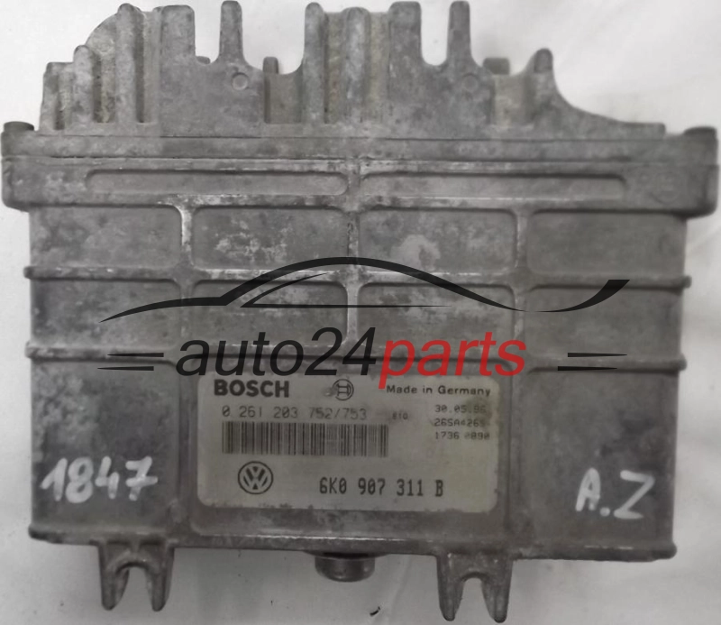 KOMPUTER STEROWNIK SILNIKA SEAT CORDOBA 1.6 6K0907311B, 6K0 907 311 B, BOSCH 0261203752/753, 0 261 203 752, 0 261 203 753