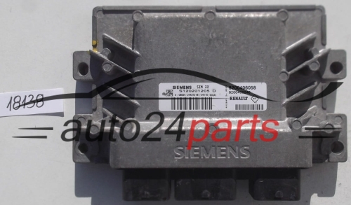 KOMPUTER STEROWNIK SILNIKA RENAULT CLIO 1.2 SIEMENS S120201205 D, S120201205D SIM32, 8200406058