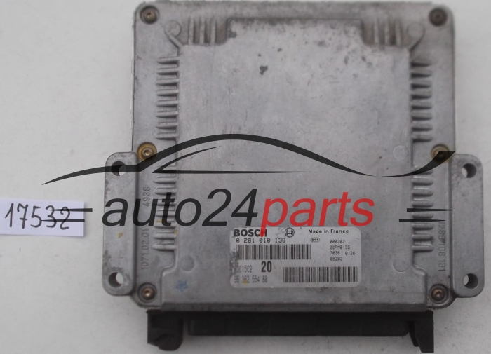 KOMPUTER STEROWNIK SILNIKA CITROEN PEUGEOT 2.0 HDI BOSCH 0 281 010 138, 0281010138, 96 362 554 80, 9636255480