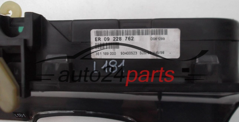 QUADRO STRUMENTI CRUSCOTTO CONTACHILOMETRI OPEL ER 09 228 762, ER09228762, 351 189 000, 351189000