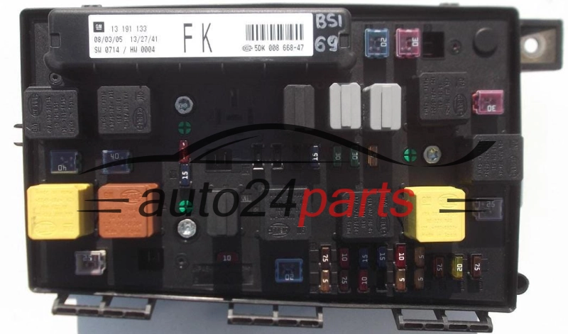 BOITE ELECTRIQUE A RELAIS ET FUSIBLE OPEL ASTRA ZAFIRA B 13 191 133 FK