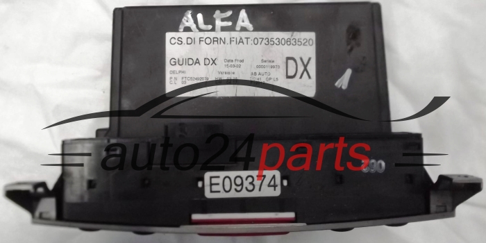PANEL OGRZEWANIA STEROWNIK NAWIEWU REGULATOR KLIMATRONIK FIAT ALFA 147 07353063520 DX / 07353063520DX
