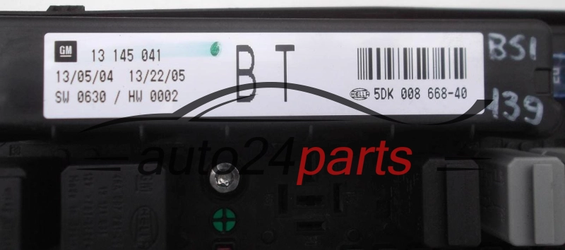 SKRZYNKA ELEKTRYCZNA PRZEKAŻNIKÓW I BEZPIECZNIKÓW MODUŁ NADWOZIA CENTRALKA KOMFORTU BSI OPEL ASTRA H 1.7 CDTI 