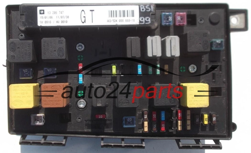 ELEKTRISCHER KASTEN SICHERUNGKASTEN SICHERUNG UND RELAIS STROMKASTEN RELAISKASTEN OPEL GM 13 206 747 GT HELLA 5DK 008 668-18