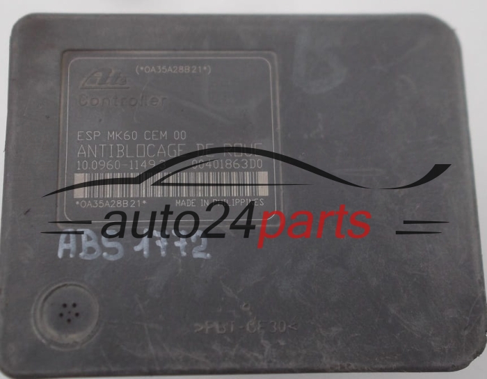 ABS PUMP CITROEN C2 C3 9655329980, ATE 10.0206-0191.4,  10.0960-1149.3