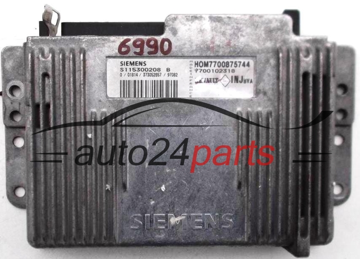 ΜΟΝΑΔΑ ΕΛΕΓΧΟΥ ΚΙΝΗΤΗΡΑ RENAULT SCENIC 1.6 S115300208 B, HOM7700875744, 7700875744, 7700102318, INJ 