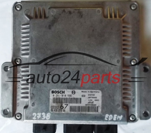 ECU ENGINE CONTROLLER PEUGEOT 406 2.0 HDI BOSCH 0281010593, 0 281 010 593, 9643527380, 96 435 273 80, 9640938680, EDC15C2 67 