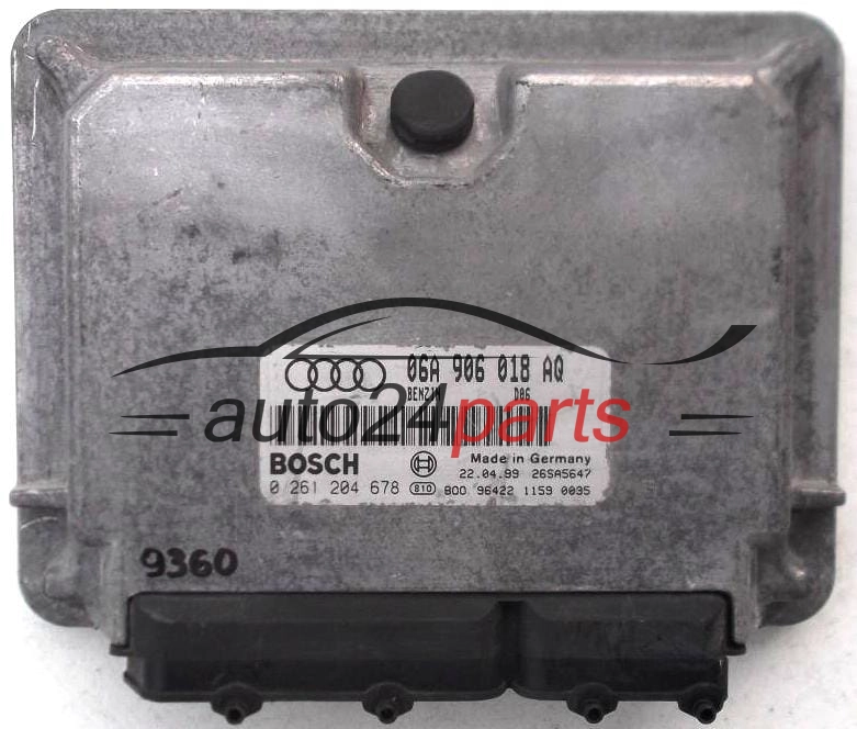 KOMPUTER STEROWNIK SILNIKA AUDI A3 1.8T 1.8 TURBO AGU 06A906018AQ, 06A 906 018 AQ, BOSCH 0261204678, 0 261 204 678
