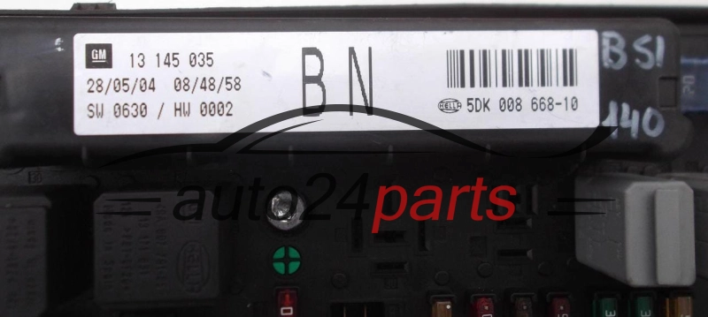 Ηλεκτρικό κιβώτιο θρυαλλίδων κουτί BSI OPEL ASTRA H 1.7 CDTI GM 13 145 035 BN