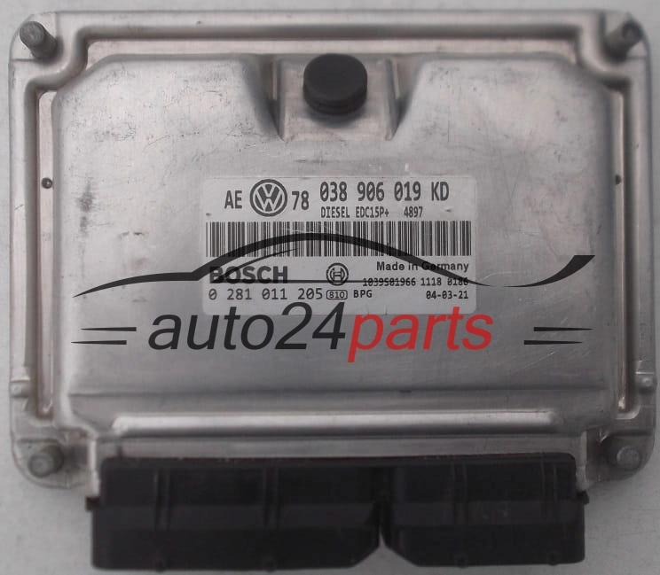 VOLKSWAGEN PASSAT 1.9 TDI AVF 038 906 019 KD, 038906019KD, BOSCH 0 281 011 205, 0281011205