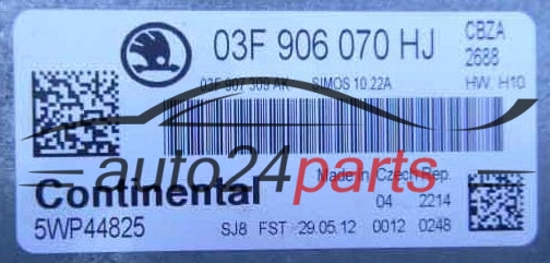 ECU CENTRALITA DE MOTOR  VOLKSWAGEN AUDI SEAT SKODA 1.2 TSI CONTINENTAL 5WP44825