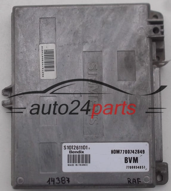 ΜΟΝΑΔΑ ΕΛΕΓΧΟΥ ΚΙΝΗΤΗΡΑ RENAULT MEGANE SIEMENS S101261101D, 7700742849, 7700854851