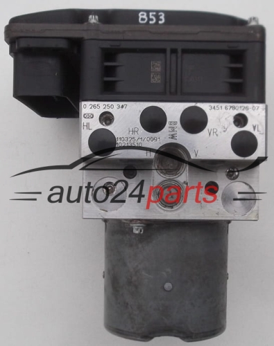 ABS BMW E70/71 BOSCH 0265250347 / 3451-6780126-07 / 3451678012607 / 3451 6798284-01 / 3451679828401 / 3452 6798286-01 / 3452679828601 / 0265960359