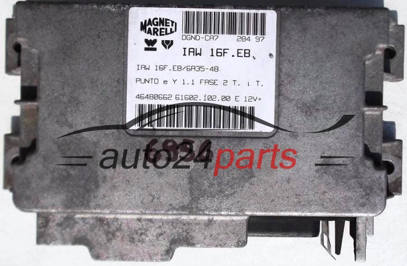 ECU CENTRALITA DE MOTOR FIAT PUNTO 1.1 MAGNETI MARELLI IAW 16F.EB, IAW16FEB, 46480662, 61602.102.00, 6160210200