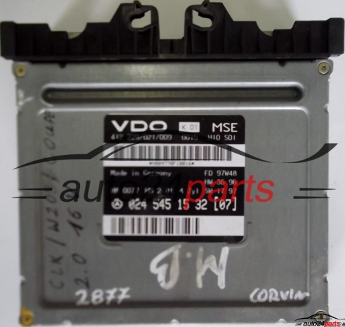 MOTORSTEUERGERÄT ECU STEUERGERÄT MERCEDES W208 CLK 200 A0245451532, 0245451532 (07), A 024 545 15 32 (07), VDO 412.229/021/009, 412229021009