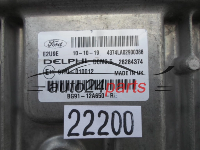 MOTORSTEUERGERÄT ECU STEUERGERAT FORD 2.0 TDCI BG91-12A650-R, BG9112A650R, 28284374, DCM3.5
