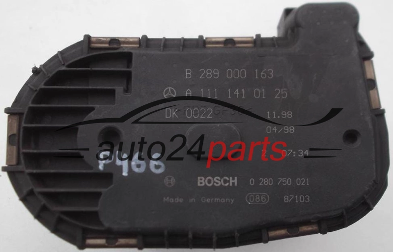 BOITIER DE PAPILLON MERCEDES BOSCH 0 280 750 021, 0280750021, A 111 141 01 25, A1111410125, B 289 000 163, B289000163