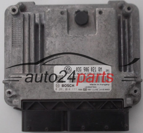 Μονάδα Ελέγχου Κινητήρα SKODA SUPERB 1.9 TDI BOSCH 0 281 014 111,  03G 906 021 QM