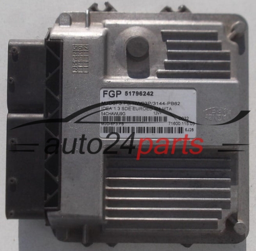 ECU CENTRALITA DE MOTOR  FIAT GRANDE PUNTO IDEA 1.3 SDE MAGNETI MARELLI MJD 6F3.PB,  FGP 51796242