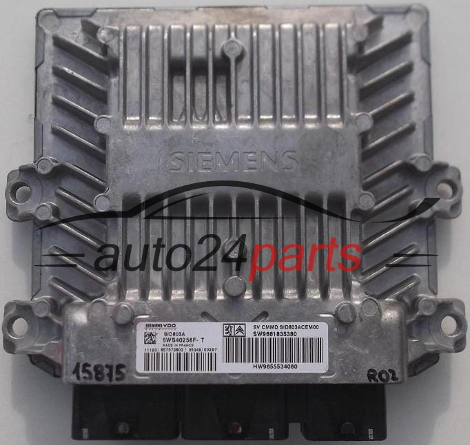 ECU ENGINE CONTROLLER CITROEN PEUGEOT SIEMENS 5WS40258F-T