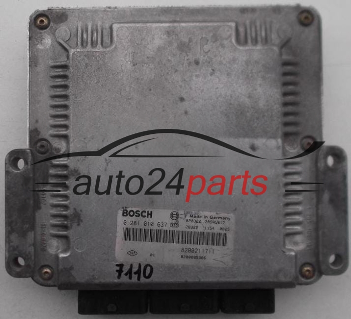 ECU CENTRALITA DE MOTOR  RENAULT LAGUNA 2.2 DCI BOSCH 0 281 010 637,  8200211711