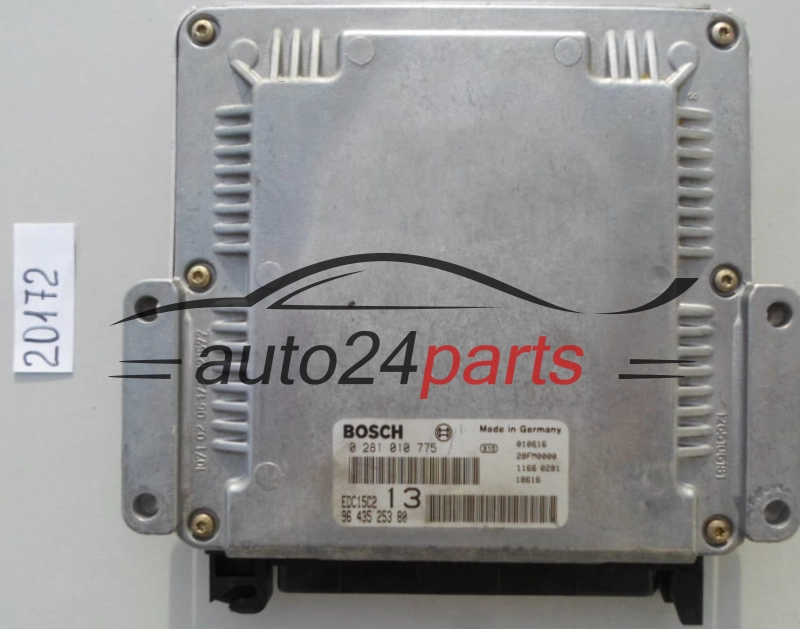 KOMPUTER STEROWNIK SILNIKA PEUGEOT 406 2.0 HDI BOSCH 0 281 010 775,  96 435 253 80