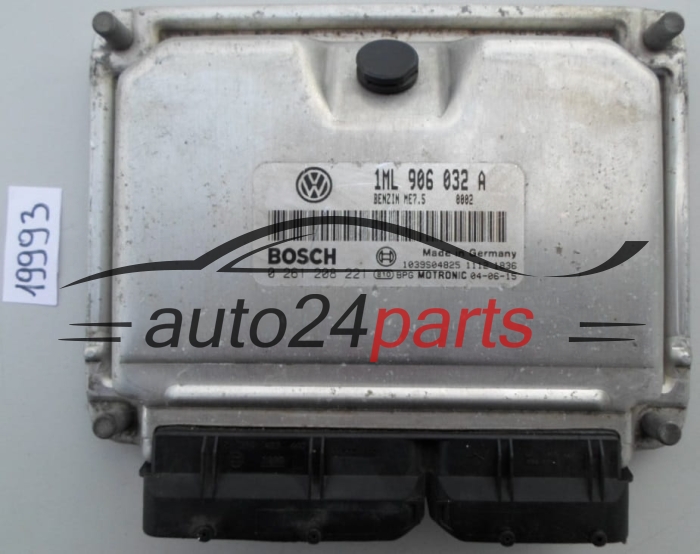 KOMPUTER STEROWNIK SILNIKA SEAT CUPRA 1.8 1ML906032A, 1ML 906 032 A, BOSCH 0261208221, 0 261 208 221, BENZIM ME7.5 0001
