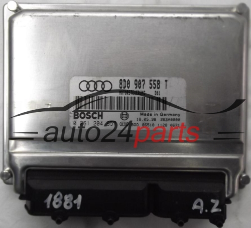 MOTORSTEUERGERÄT ECU STEUERGERÄT AUDI A4 1.8T 1.8 TURBO ADR 8D0907558T, 8D0 907 558 T, BOSCH 0261204957, 0 261 204 957