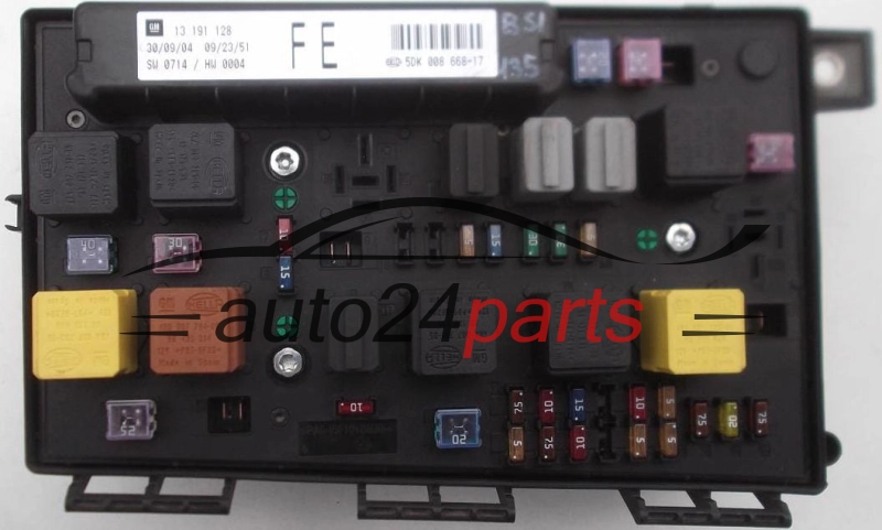 Ηλεκτρικό κιβώτιο θρυαλλίδων κουτί BSI OPEL ASTRA H ZAFIRA B GM 13 191 128 FE, 13191128 FE, HELLA 5DK 008 668-17