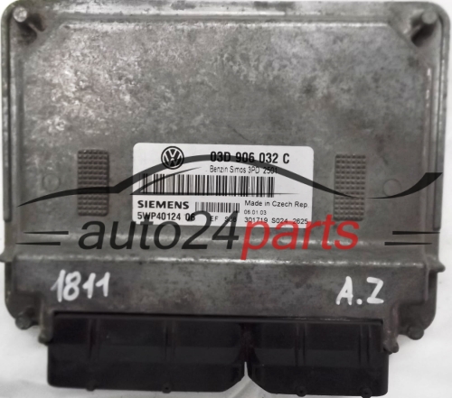 KOMPUTER STEROWNIK SILNIKA VW VOLKSWAGEN POLO 1.2 03D906032C, 03D 906 032 C, SIEMENS 5WP40124 07, 5WP4012407