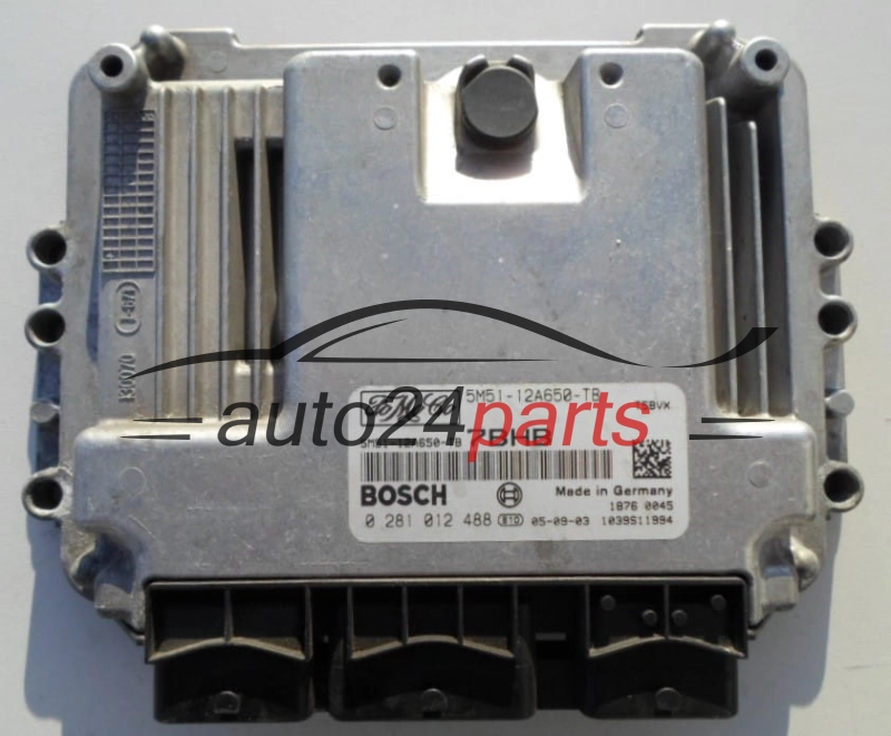 MOTORSTEUERGERÄT ECU STEUERGERAT FORD FOCUS C- MAX 1.6 TDCI BOSCH 0 281 012 488,  FoMoCo 5M51-12A650-TB