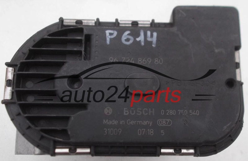 THROTTLE BODY CITROEN PEUGEOT BOSCH 0 280 750 540, 0280750540, 96 724 869 80, 9672486980