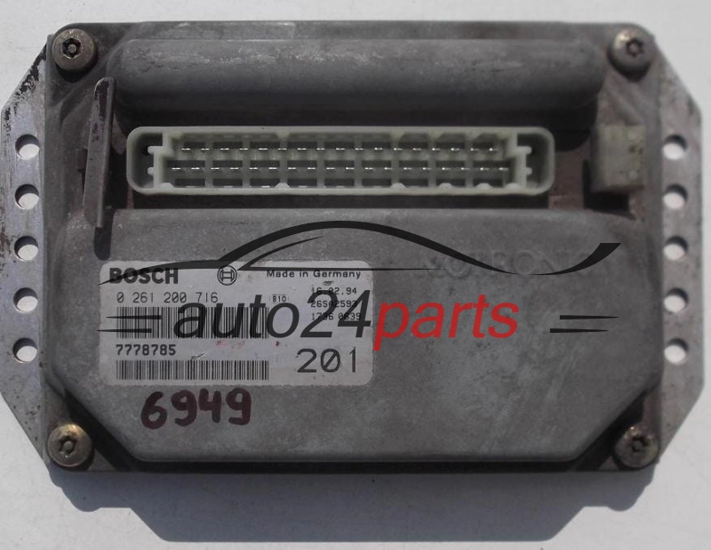 KOMPUTER STEROWNIK SILNIKA LANCIA Y 1.1 BOSCH 0 261 200 716, 0261200716, 7778785, 26SA2593, 201