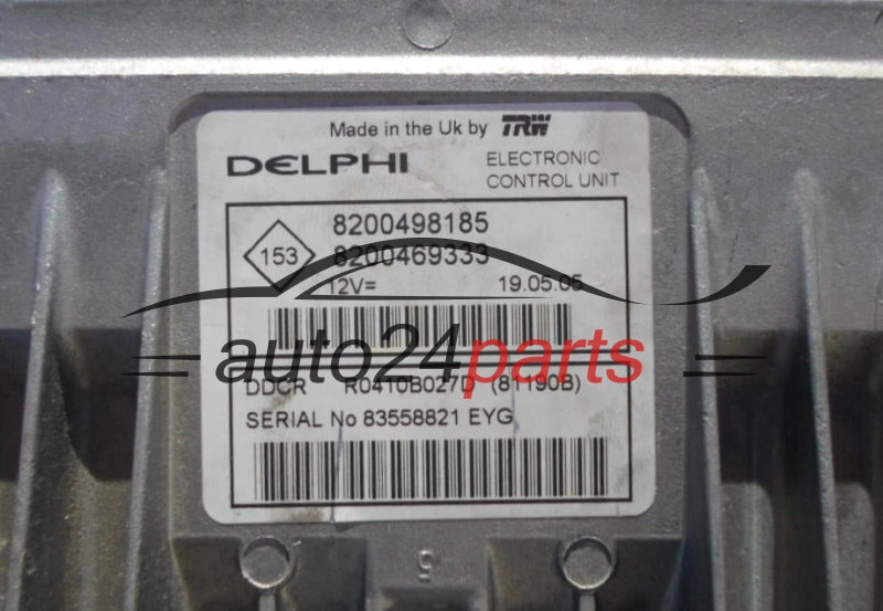 ECU ENGINE CONTROLLER RENAULT CLIO 1.5 DCI Delphi R0410B027D, 8200498185, 8200469333