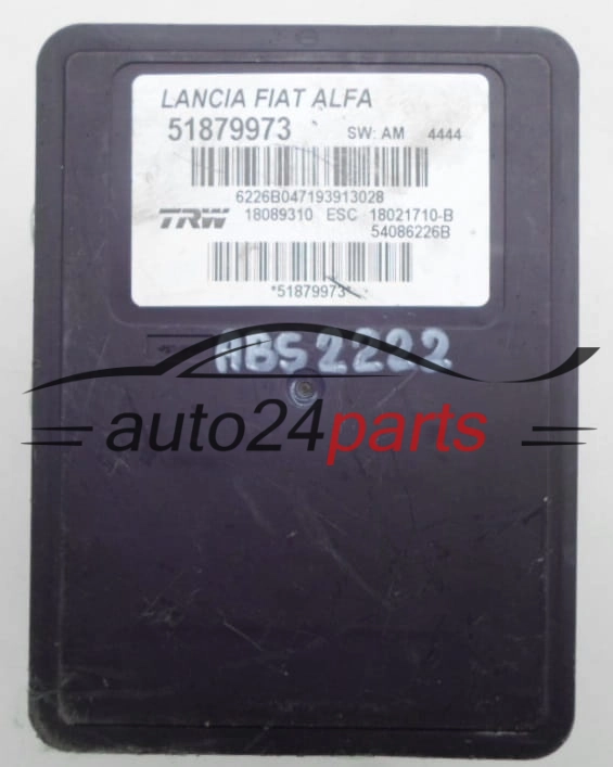 ABS POMPA I STEROWNIK LANCIA FIAT 500 ALFA 51879973, TRW 18089310, 18021710-B 