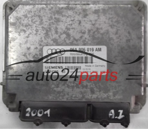 ECU ENGINE CONTROLLER AUDI A3 SIEMENS 5WP4380 04, 5WP438004, 5WP4380 03, 5WP43003, 06A 906 019 AM