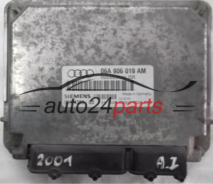 ECU ENGINE CONTROLLER AUDI A3 SIEMENS 5WP4380 04, 5WP438004, 5WP4380 03, 5WP43003, 06A 906 019 AM