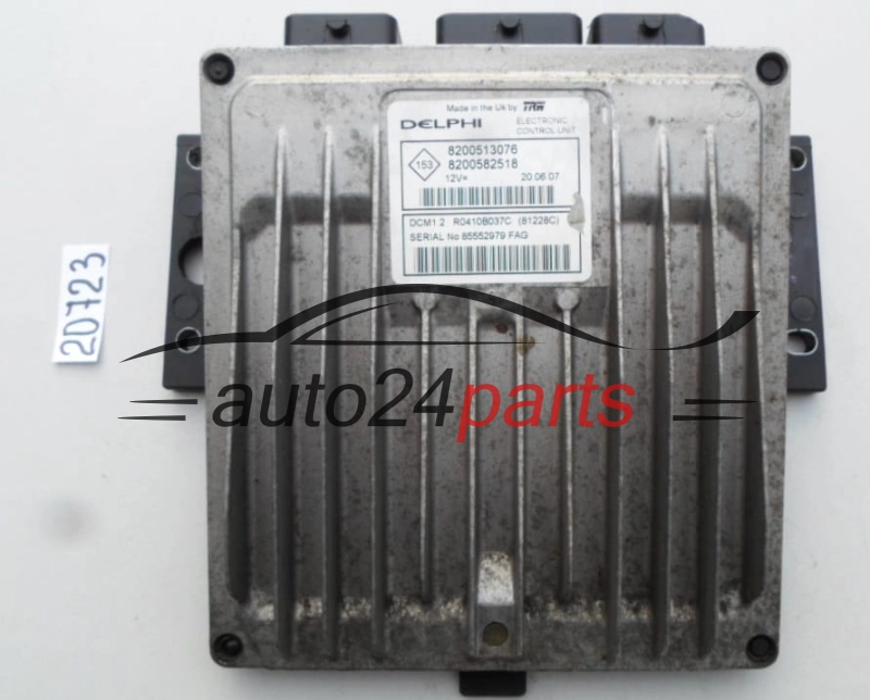 KOMPUTER STEROWNIK SILNIKA RENAULT 1.5 DCI DELPHI R0410B037C, 8200513076, 8200582518