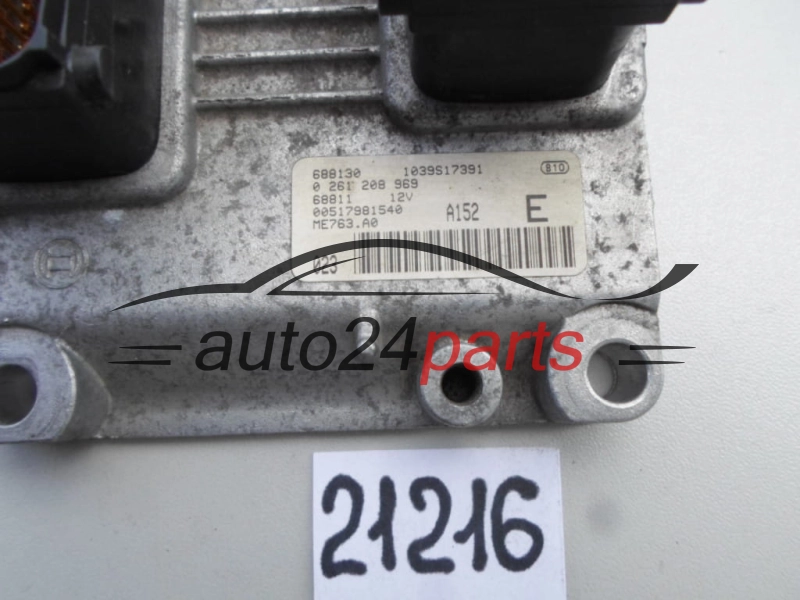 MOTORSTEUERGERÄT ECU STEUERGERAT FIAT GRANDE PUNTO 1.4 BOSCH 0 261 208 969, 0261208969, 00517981540 