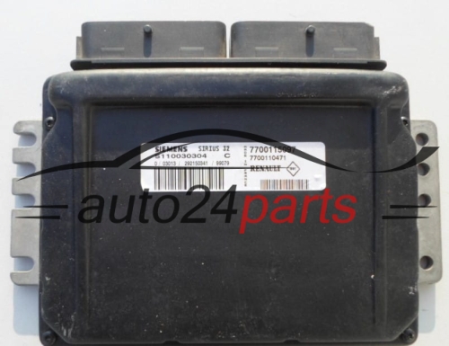 ECU ENGINE CONTROLLER  RENAULT CLIO 1.4 SIEMENS S110030304 C, 7700115097, 7700110471