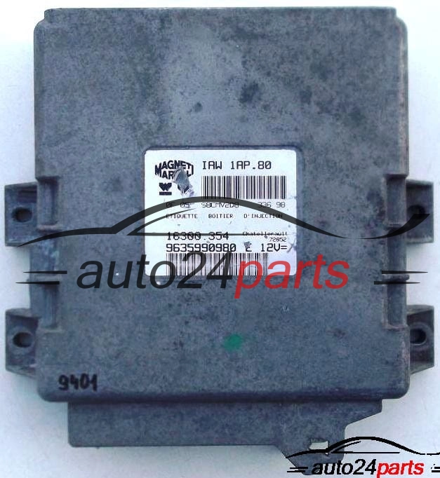 ECU ENGINE CONTROLLER PEUGEOT 206 1.1 MAGNETI MARELLI IAW 1AP.80,  16300.354, 16300354, 9635990980 E