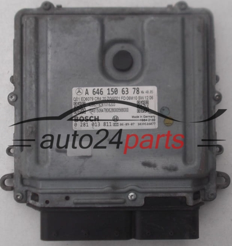 MERCEDES SPRINTER 2.2 CDI BOSCH 0 281 013 811, 0281013811, A 646 150 63 78, A6461506378 