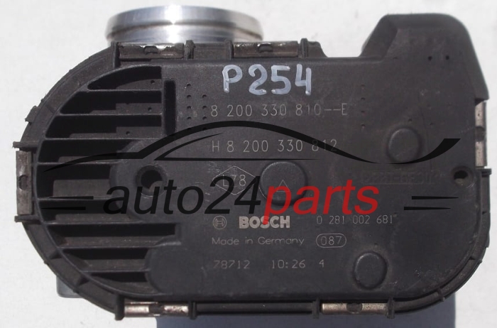CORPO FARFALLATO RENAULT NISSAN OPEL BOSCH 0 281 002 681,  8 200 330 810 E
