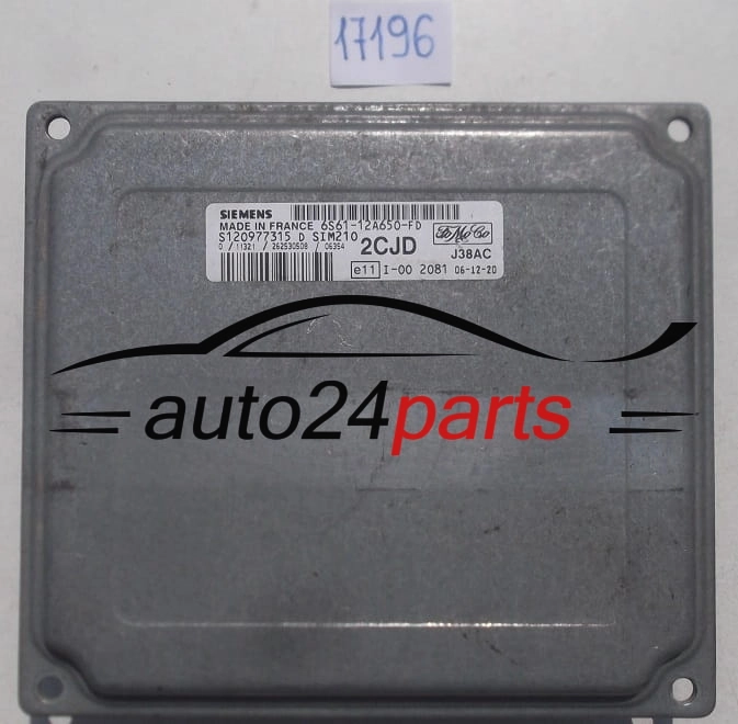 ECU ENGINE CONTROLLER FORD FIESTA SIEMENS S120977315 D, S120977315D, FoMoCo 6S61-12A650-FD, 6S6112A650FD, 2CJD