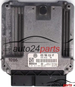 ECU ENGINE CONTROLLER SEAT, VW, SKODA OCTAVIA 2.0 TDI, BOSCH 0 281 012 292, 0281012292, 03G 906 016 HF, 03G906016HF