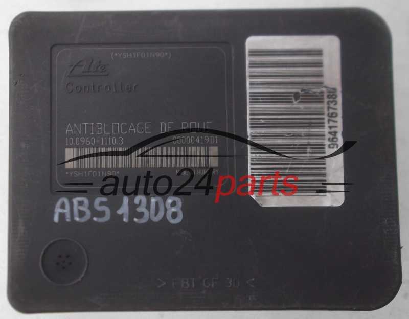POMPE HYDRAULIQUE ET CALCULATEUR dABS CITROEN 96 417 673 80, 9641767380, ATE 10.0206-0003.4, 10020600034, 10.0960-1110.3