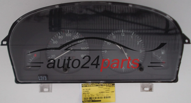 QUADRO STRUMENTI CRUSCOTTO CONTACHILOMETRI CITROEN BERLINGO 9635681180, 529907 